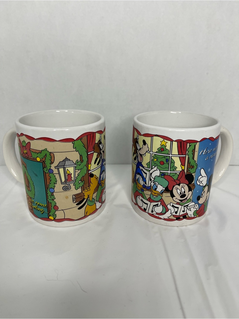 Disney Here We Come a Caroling…White Holiday Mug Pair